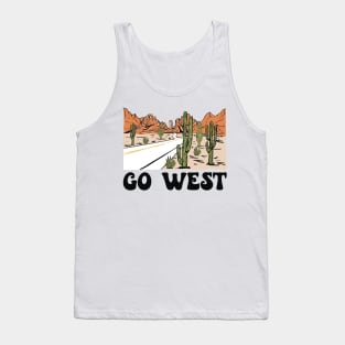 Go West Cactus Country Music Tank Top